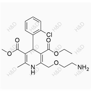 氨氯地平,3-ethyl 5-methyl 2-((2-aminoethoxy)methyl)-4-(2-chlorophenyl)-6-methyl-1,4-dihydropyridine-3,5-dicarboxylate