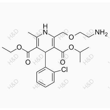 氨氯地平EP雜質(zhì)K,5-ethyl 3-isopropyl 2-((2-aminoethoxy)methyl)-4-(2-chlorophenyl)-6-methyl-1,4-dihydropyridine-3,5-dicarboxylate