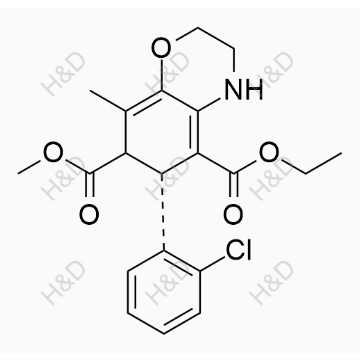 氨氯地平雜質(zhì)J,(6R)-5-ethyl 7-methyl 6-(2-chlorophenyl)-8-methyl-3,4,6,7-tetrahydro-2H-benzo[b][1,4]oxazine-5,7-dicarboxylate