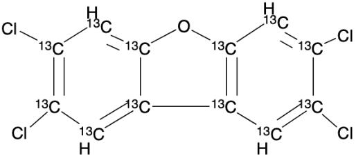 2,3,7,8-四氯二苯并呋喃-13C12,2,3,7,8-Tetrachlorodibenzofuran-13C12