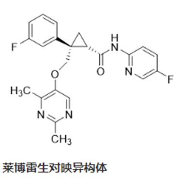 萊博雷生對映異構(gòu)體,(1S,2R)-2-(((2,4-dimethylpyrimidin-5-yl)oxy)methyl)-2-(3-fluorophenyl)-N-(5-fluoropyridin-2-yl)cyclopropanecarboxamide