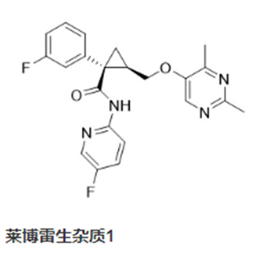 萊博雷生雜質(zhì)1,(1S,2R)-2-(((2,4-dimethylpyrimidin-5-yl)oxy)methyl)-1-(3-fluorophenyl)-N-(5-fluoropyridin-2-yl)cyclopropanecarboxamide