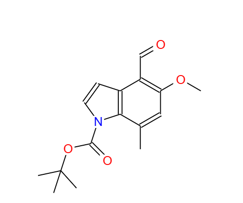 5-甲氧基-7-甲基-T-BOC-1H-吲哚-4-甲醛,tert-Butyl 4-formyl-5-methoxy-7-methyl-1H-indole-1-carboxylate