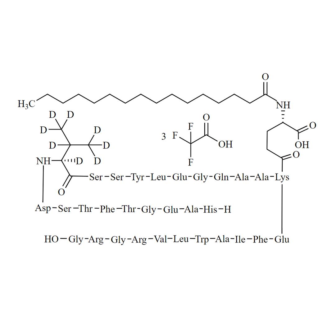 利拉魯肽-d8 三氟乙酸酯,Liraglutide-d8 Tritrifluoroacetate