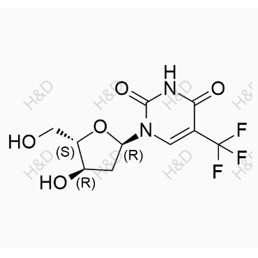 曲氟尿苷雜質(zhì)13,1-((2R,4R,5S)-4-hydroxy-5-(hydroxymethyl)tetrahydrofuran-2-yl)-5-(trifluoromethyl)pyrimidine-2,4(1H,3H)-dione