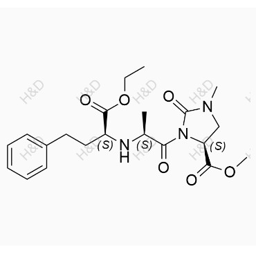 咪達(dá)普利雜質(zhì)26,(S)-methyl 3-((S)-2-(((S)-1-ethoxy-1-oxo-4-phenylbutan-2-yl)amino)propanoyl)-1-methyl-2-oxoimidazolidine-4-carboxylate