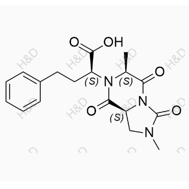 咪達(dá)普利雜質(zhì)28,(S)-2-((6S,8aS)-2,6-dimethyl-3,5,8-trioxohexahydroimidazo[1,5-a]pyrazin-7(1H)-yl)-4-phenylbutanoic acid