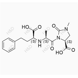 咪達(dá)普利拉,(S)-3-((S)-2-(((S)-1-carboxy-3-phenylpropyl)amino)propanoyl)-1-methyl-2-oxoimidazolidine-4-carboxylic acid