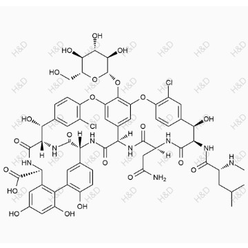 万古霉素EP杂质D,O4.4-de-[2-O-(3-amino-2,3,6-trideoxy-3-C-methyl-a-L-lyxo-hexopyranosyl)-?-D-glucopyranosyl]-O4.4-?-D-glucopyranosyl-vancomycin B