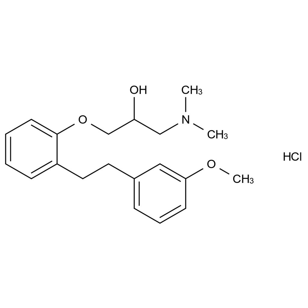 1-(二甲基氨基)-3-[2-[2-(3-甲氧基苯基)乙基]苯氧基]-2-丙醇鹽酸鹽,1-(Dimethylamino)-3-(2-(3-methoxyphenethyl)phenoxy)propan-2-ol hydrochloride