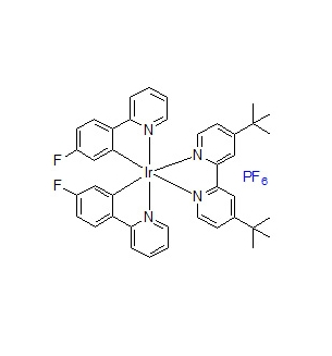 2,2'-聯(lián)(4-叔丁基吡啶)]雙[2-(4-氟苯基)吡啶]銥(III)六氟磷酸鹽,2,2'-Bis(4-tert-butylpyridine)]bis[2-(4-fluorophenyl)pyridine]iridium(III) hexafluorophosphate