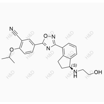 奧扎莫德,(S)-5-(3-(1-((2-hydroxyethyl)amino)-2,3-dihydro-1H-inden-4-yl)-1,2,4-oxadiazol-5-yl)-2-isopropoxybenzonitrile