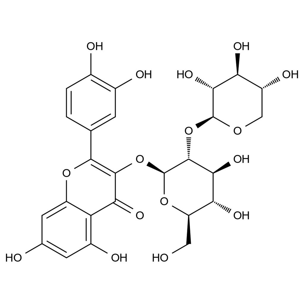 槲皮素-3-O-桑布雙糖苷,Quercetin 3-sambubioside