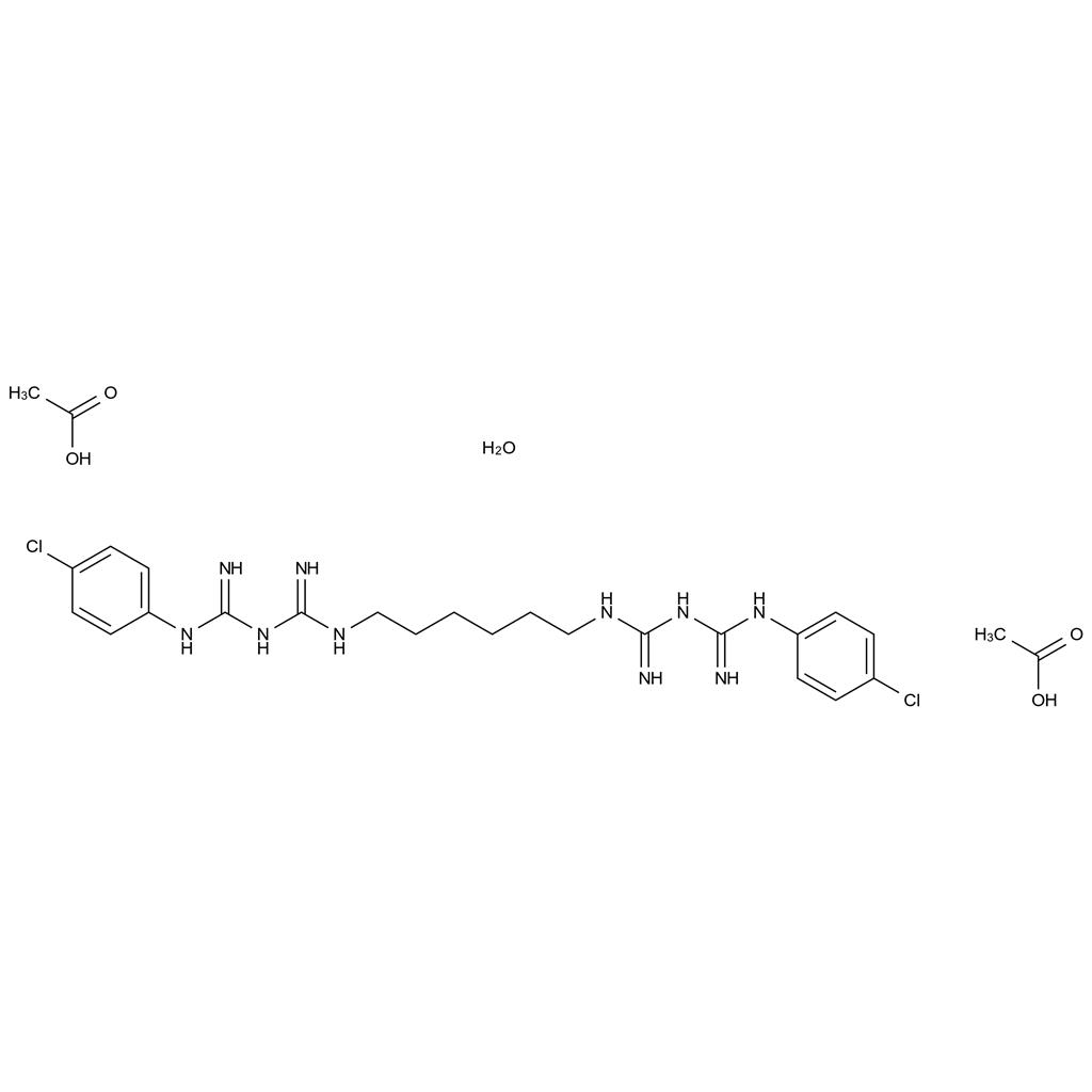 氯己定 二乙酸鹽 水合物,Chlorhexidine acetate hydrate(1:2:x)