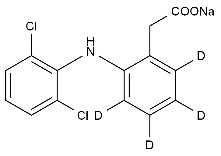 雙氯芬酸-d4鈉鹽（苯基-d4-乙酸）,Diclofenac-d4 Sodium Salt (phenyl-d4-acetic)