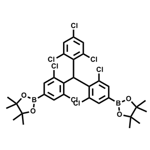 2,2'-(((2,4,6-trichlorophenyl)methylene)bis(3,5-dichloro-4,1-phenylene))bis(4,4,5,5-tetramethyl-1,3,2-dioxaborolane)