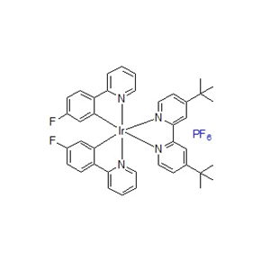 1449110-90-0 2,2'-聯(lián)(4-叔丁基吡啶)]雙[2-(4-氟苯基)吡啶]銥(III)六氟磷酸鹽