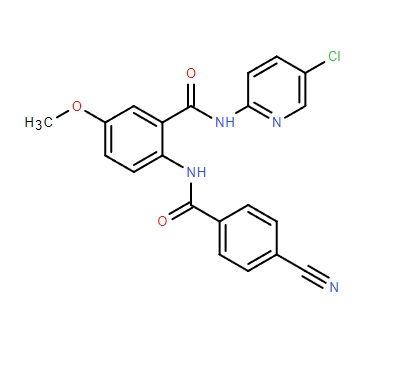 N-(5-氯-2-吡啶基)-2-[(4-氰基苯甲?；?氨基]-5-甲氧基苯甲酰胺,N-(5-Chloro-2-pyridinyl)-2-[(4-cyanobenzoyl)amino]-5-methoxybenzamide