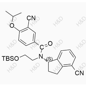 奧扎莫德雜質(zhì)22,(S)-N-(2-((tert-butyldimethylsilyl)oxy)ethyl)-3-cyano-N-(4-cyano-2,3-dihydro-1H-inden-1-yl)-4-isopropoxybenzamide