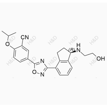 奧扎莫德雜質(zhì)26,(R)-5-(3-(1-((2-hydroxyethyl)amino)-2,3-dihydro-1H-inden-4-yl)-1,2,4-oxadiazol-5-yl)-2-isopropoxybenzonitrile