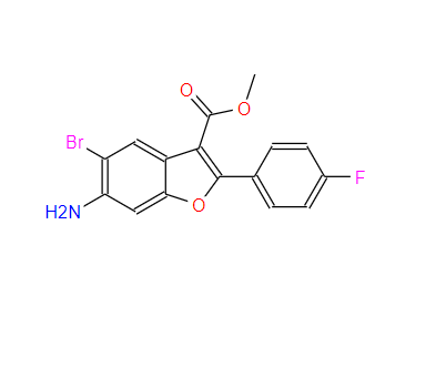 methyl 6-amino-5-bromo-2-(4-fluorophenyl)benzofuran-3-carboxylate,methyl 6-amino-5-bromo-2-(4-fluorophenyl)benzofuran-3-carboxylate