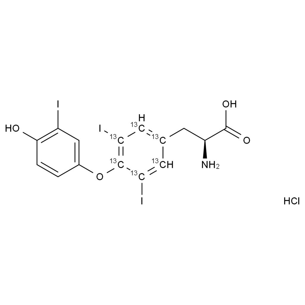 三碘甲狀腺原氨酸-[13C6] 鹽酸鹽（L-碘甲狀腺原氨酸；T3）,Triiodothyronine-[13C6] hydrochloride (L-Liothyronine; T3)