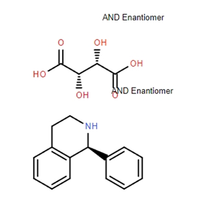 (S)-1,2,3,4-四氢-1-苯基异喹啉 D-(-)-酒石酸盐