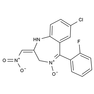 CATO_（E）-7-氯-5-（2-氟苯基）-2-（亞硝基）-2,3-二氫-1H-苯并[E][1,4]二氮雜卓4-氧化物_60656-76-0_97%