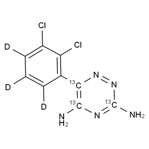 拉莫三嗪-13C-d3,Lamotrigine-13C3,d3, Major