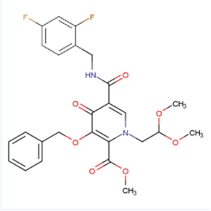 5-[[[(2,4-二氟苯基)甲基]氨基]羰基]-1-(2,2-二甲氧基乙基)-1,4-二氫-4-氧代-3-芐氧基-2-吡啶羧酸甲酯
