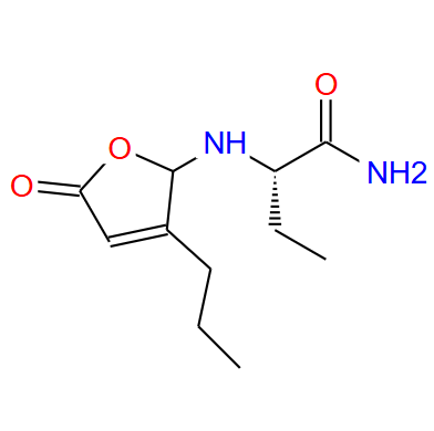 Butanamide, 2-[(2,5-dihydro-5-oxo-3-propyl-2-furanyl)amino]-, (2S)-,Butanamide, 2-[(2,5-dihydro-5-oxo-3-propyl-2-furanyl)amino]-, (2S)-