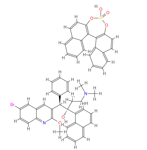 (3S,4R)-4-(6-溴-2-甲氧基喹啉-3-基)-3-羥基-N,N-二甲基-3-(萘-1-基),(11bR)-4-Hydroxydinaphtho[2,1-d:1',2'-f][1,3,2]dioxaphosphepine 4-oxide compound with (1R,2S)-1-(6-bromo-2-methoxyquinolin-3-yl)-4-(dimethylamino)-2-(naphthalen-1-yl)-1-phenylbutan-2-ol(1:1)