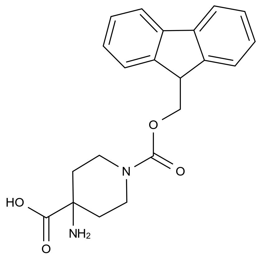 1-(((9H-芴-9-基)甲氧基)羰基)-4-氨基哌啶-4-羧酸,1-(((9H-fluoren-9-yl)methoxy)carbonyl)-4-aminopiperidine-4-carboxylic acid