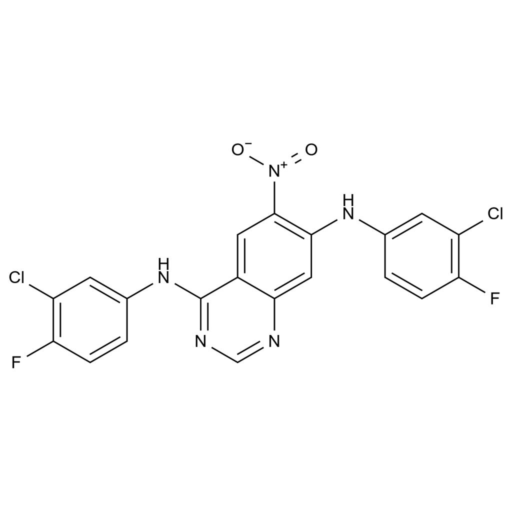 N4,N7-雙(3-氯-4-氟苯基)-6-硝基喹唑啉-4,7-二胺,N4,N7-Bis(3-chloro-4-fluorophenyl)-6-nitroquinazoline-4,7-diamine