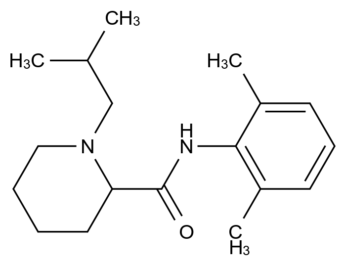 N-（2,6-二甲基苯基）-1-異丁基哌啶-2-甲酰胺,N-(2,6-dimethylphenyl)-1-isobutylpiperidine-2-carboxamide