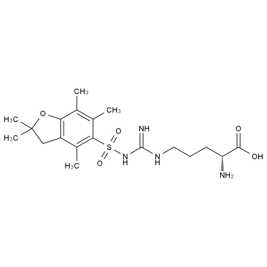 N5-[[[(2,3-二氫-2,2,4,6,7-五甲基-5-苯并呋喃)磺酰]氨基]亞氨甲基]-D-鳥氨酸,D-Arg(Pbf)-OH