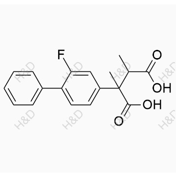 氟比洛芬EP雜質(zhì)B,2-(2-fluoro-[1,1'-biphenyl]-4-yl)-2,3-dimethylsuccinic acid