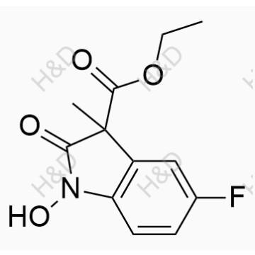 氟比洛芬雜質(zhì)40,ethyl 5-fluoro-1-hydroxy-3-methyl-2-oxoindoline-3-carboxylate