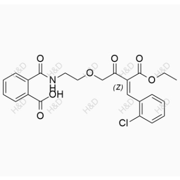 氨氯地平雜質(zhì)22,(Z)-2-((2-((4-(2-chlorophenyl)-3-(ethoxycarbonyl)-2-oxobut-3-en-1-yl)oxy)ethyl)carbamoyl)benzoic acid