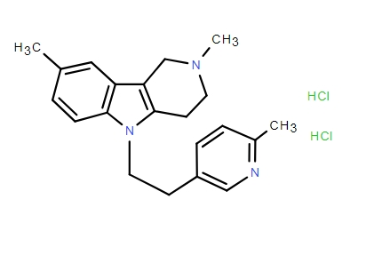 2,3,4,5-四氫-2,8-二甲基-5-[2-(6-甲基-3-吡啶基)乙基]-1H-吡啶并[4,3-B]吲哚二鹽酸鹽,2,3,4,5-Tetrahydro-2,8-dimethyl-5-[2-(6-methyl-3-pyridyl)ethyl]-1H-pyrido[4,3-b]indole dihydrochloride