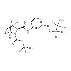 (1R,3S,4S)-3-[6-(4,4,5,5-四甲基-1,3,2-二氧雜環(huán)戊硼烷-2-基)-1H-苯并咪唑-2-基]-2-氮雜雙環(huán)[2.2.1]庚烷-2-羧酸叔丁酯 1256387-87-7