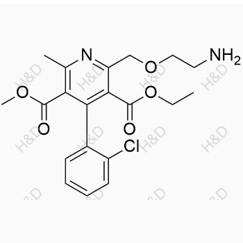 氨氯地平EP雜質(zhì)D,3-ethyl 5-methyl 2-((2-aminoethoxy)methyl)-4-(2-chlorophenyl)-6-methylpyridine-3,5-dicarboxylate