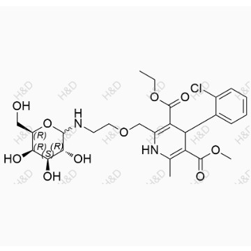 氨氯地平半乳糖加合物雜質(zhì),3-ethyl 5-methyl 4-(2-chlorophenyl)-6-methyl-2-((2-(((3R,4S,5R,6R)-3,4,5-trihydroxy-6-(hydroxymethyl)tetrahydro-2H-pyran-2-yl)amino)ethoxy)methyl)-1,4-dihydropyridine-3,5-dicarboxylate