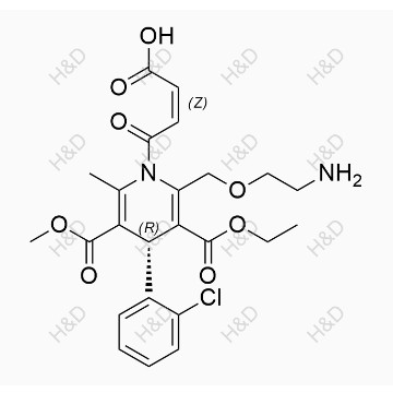 氨氯地平雜質(zhì)43,(R,Z)-4-(2-((2-aminoethoxy)methyl)-4-(2-chlorophenyl)-3-(ethoxycarbonyl)-5-(methoxycarbonyl)-6-methylpyridin-1(4H)-yl)-4-oxobut-2-enoic acid