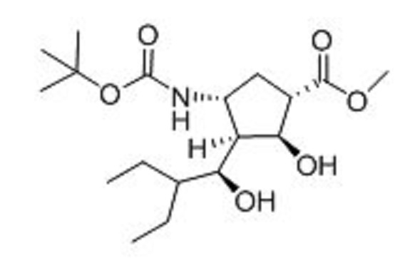 甲基(1S，2 S，3 R，4 R) -4-(叔丁氧羰基)氨基) -3-((S) -2-乙基 -1-羥基丁基) -2-羥基環(huán)戊烷 -1-羧酸酯,methyl (1S,2S,3R,4R)-4-((tert-butoxycarbonyl)amino)-3-((S)-2-ethyl-1-hydroxybutyl)-2-hydroxycyclopentane-1-carboxylate