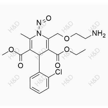 N-亞硝基氨氯地平,3-ethyl 5-methyl 2-((2-aminoethoxy)methyl)-4-(2-chlorophenyl)-6-methyl-1-nitroso-1,4-dihydropyridine-3,5-dicarboxylate