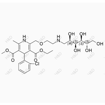 氨氯地平山梨醇加合物,3-ethyl 5-methyl 4-(2-chlorophenyl)-6-methyl-2-((2-(((2R,3S,4S,5S)-2,3,4,5,6-pentahydroxyhexyl)amino)ethoxy)methyl)-1,4-dihydropyridine-3,5-dicarboxylate