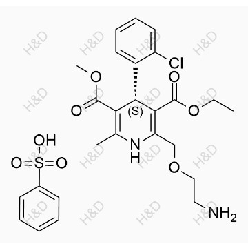 苯磺酸左旋氨氯地平,(S)-3-ethyl 5-methyl 2-((2-aminoethoxy)methyl)-4-(2-chlorophenyl)-6-methyl-1,4-dihydropyridine-3,5-dicarboxylate benzenesulfonate