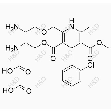 氨氯地平杂质59(二甲酸盐),3-(2-aminoethyl) 5-methyl 2-((2-aminoethoxy)methyl)-4-(2-chlorophenyl)-6-methyl-1,4-dihydropyridine-3,5-dicarboxylate diformate