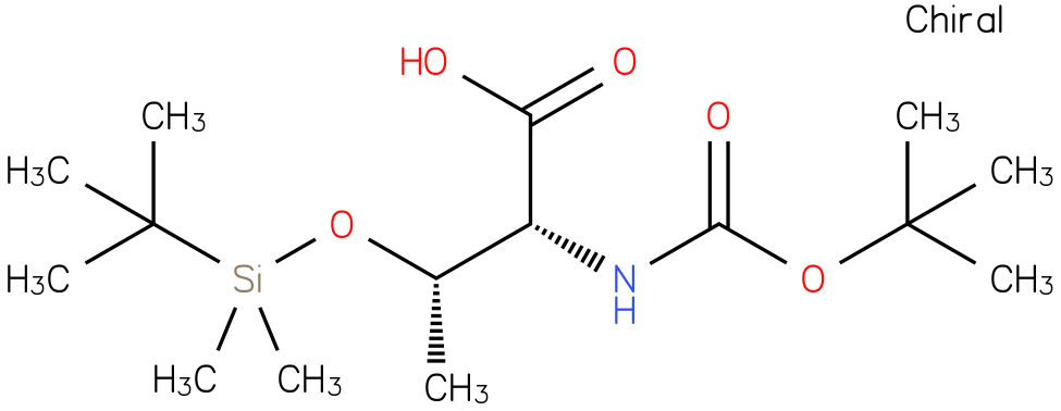 N-(叔丁氧羰基)-O-(叔丁基二甲基甲硅烷基)-D-蘇氨酸,N-(tert-butoxycarbonyl)-O-(tert-butyldimethylsilyl)-D-threonine